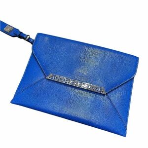 Stella & Dot Royal Blue Clutch with Silver Accent